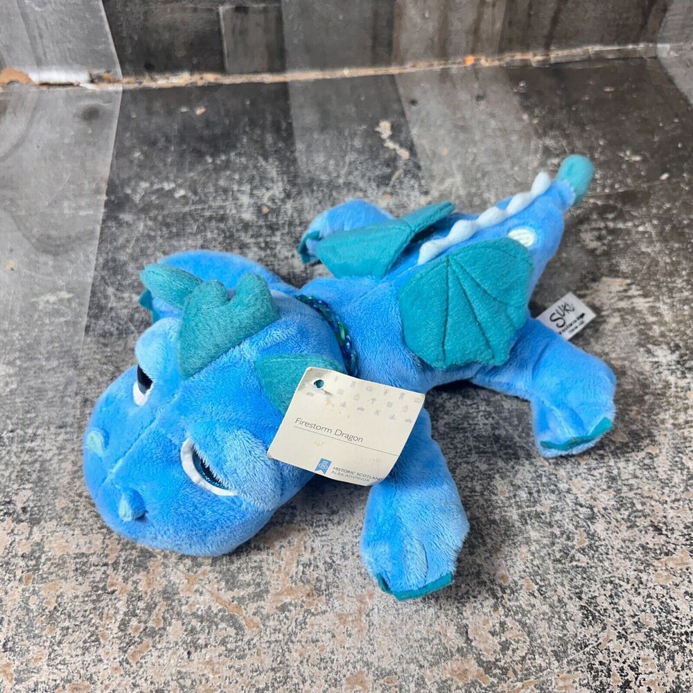 Suki Gifts Lil Peeper Firestorm Dragon Soft Boa Plush Toy Blu, Turquoise Wings